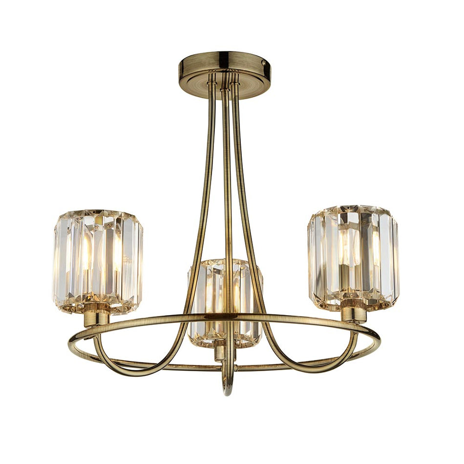 Berenice 3lt Semi Flush Light