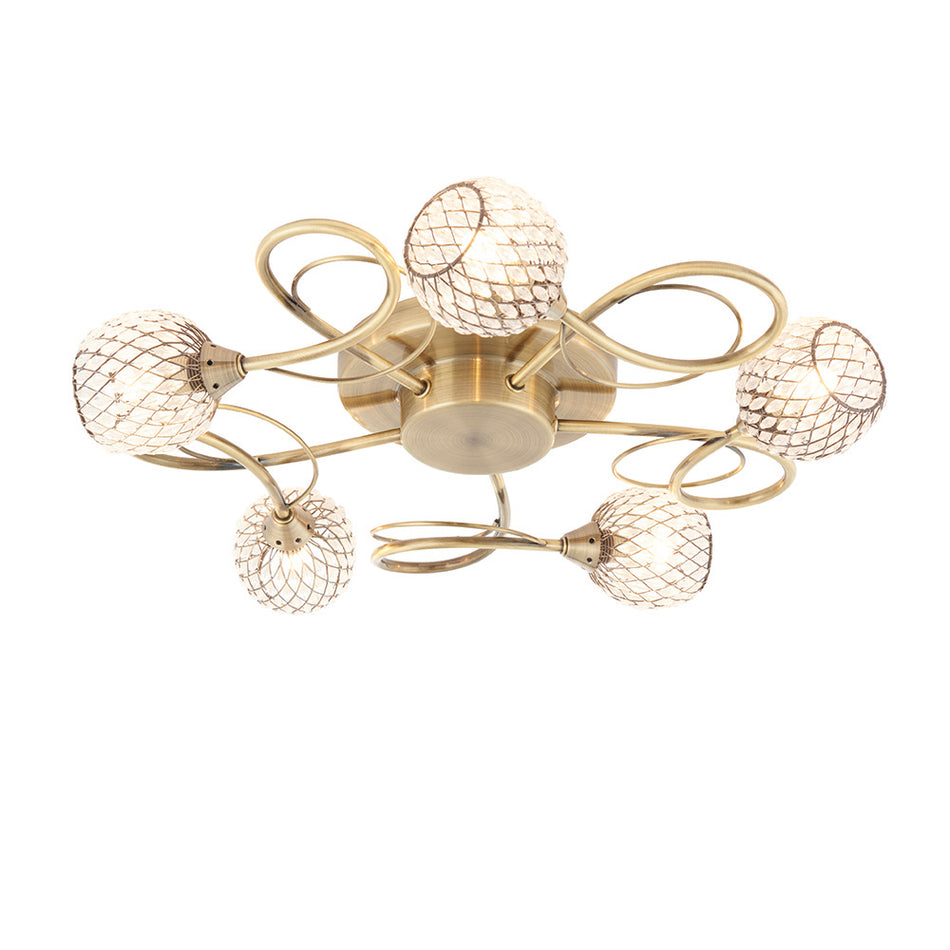 Aherne 5lt Semi Flush Light